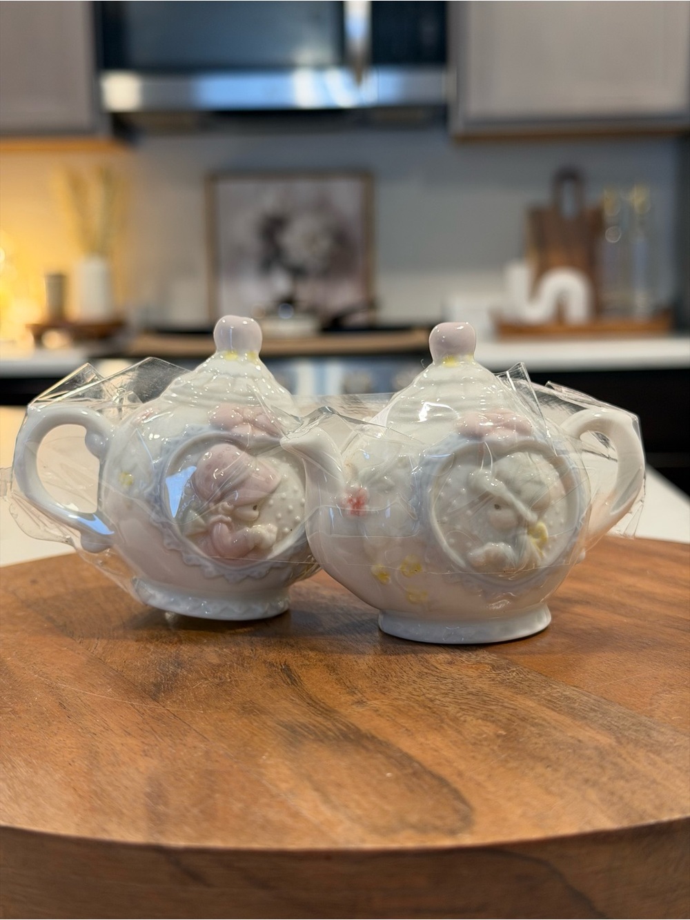 1993 Precious Moments Porcelain Salt and Pepper Shakers